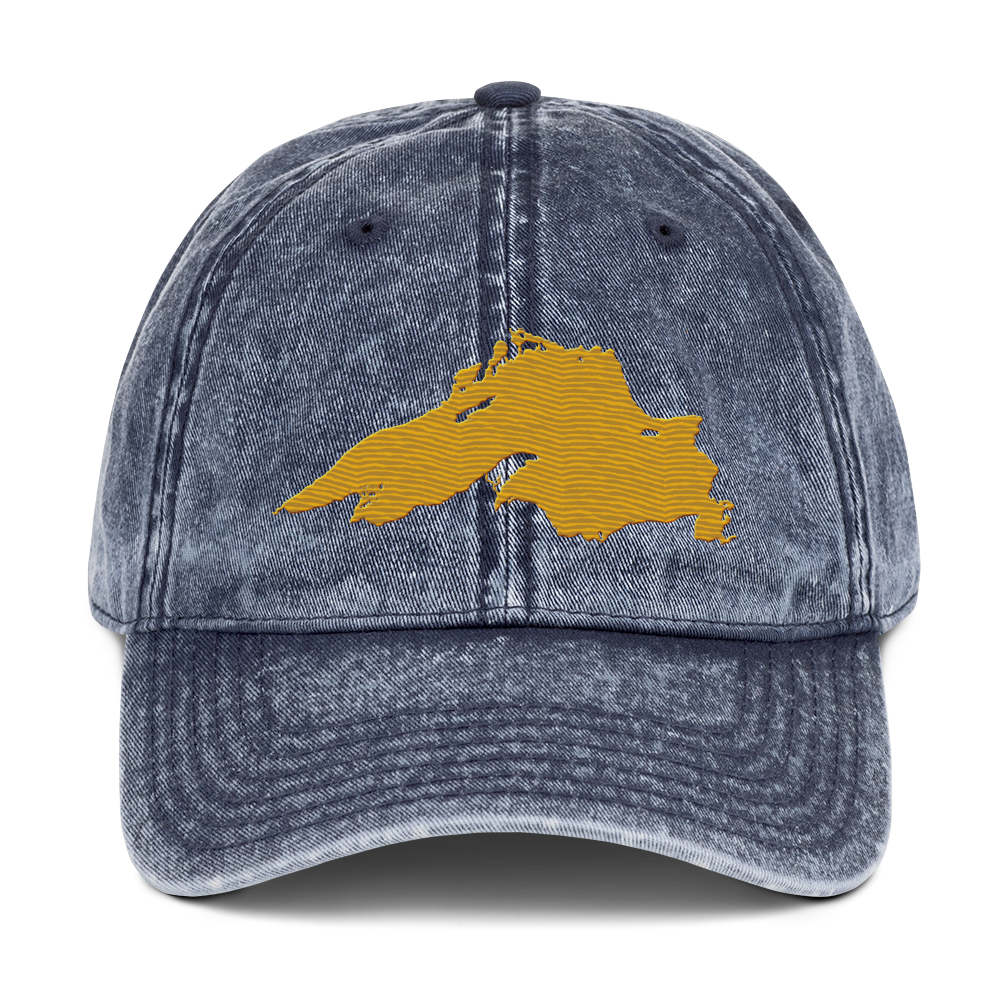 Lake Superior Vintage Baseball Cap | Gold