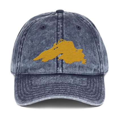 Lake Superior Vintage Baseball Cap | Gold