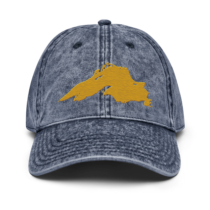 Lake Superior Vintage Baseball Cap | Gold