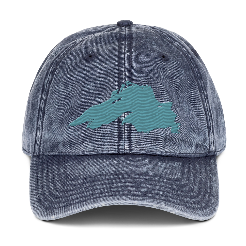 Lake Superior Vintage Baseball Cap | Huron Blue