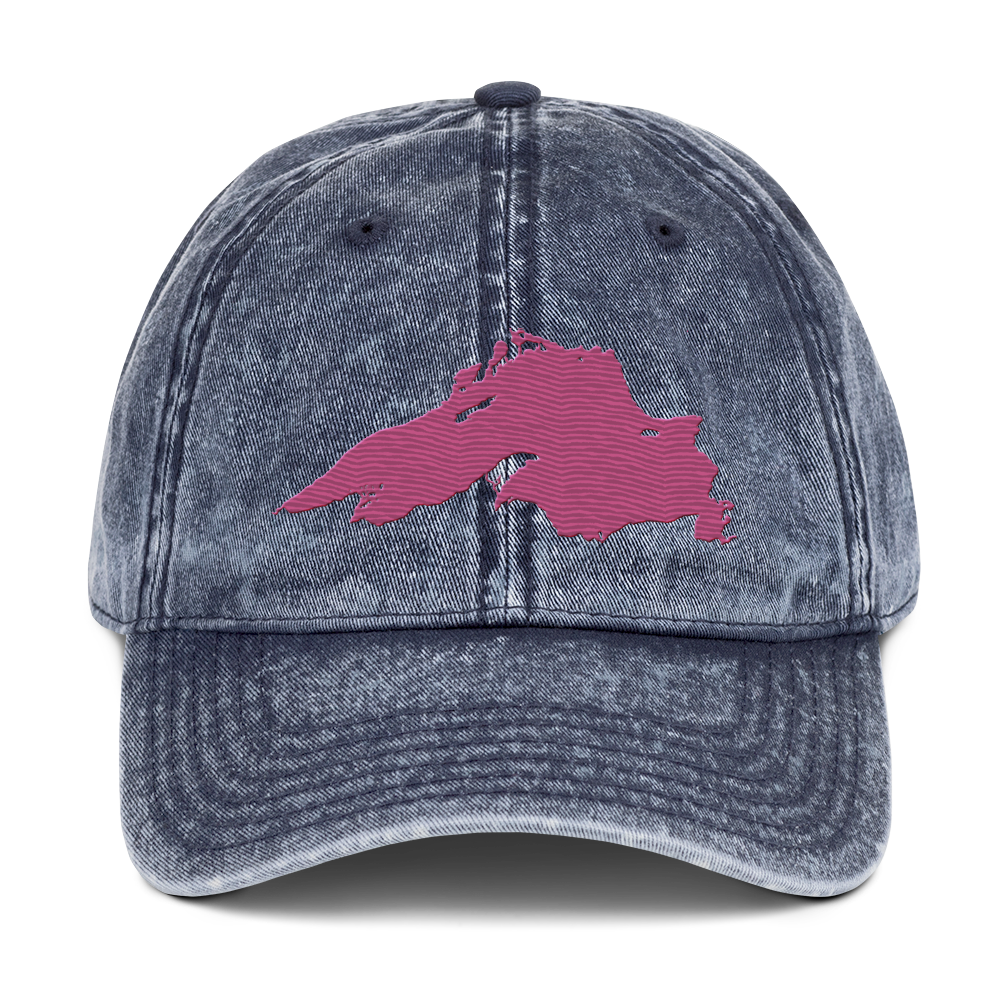 Lake Superior Vintage Baseball Cap | Apple Blossom Pink