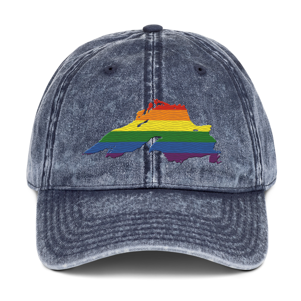 Lake Superior Vintage Baseball Cap | Rainbow Pride Edition