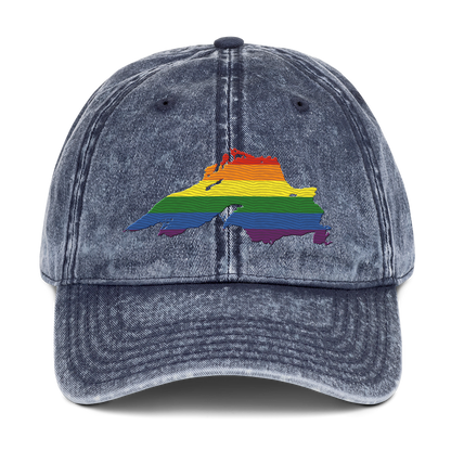 Lake Superior Vintage Baseball Cap | Rainbow Pride Edition