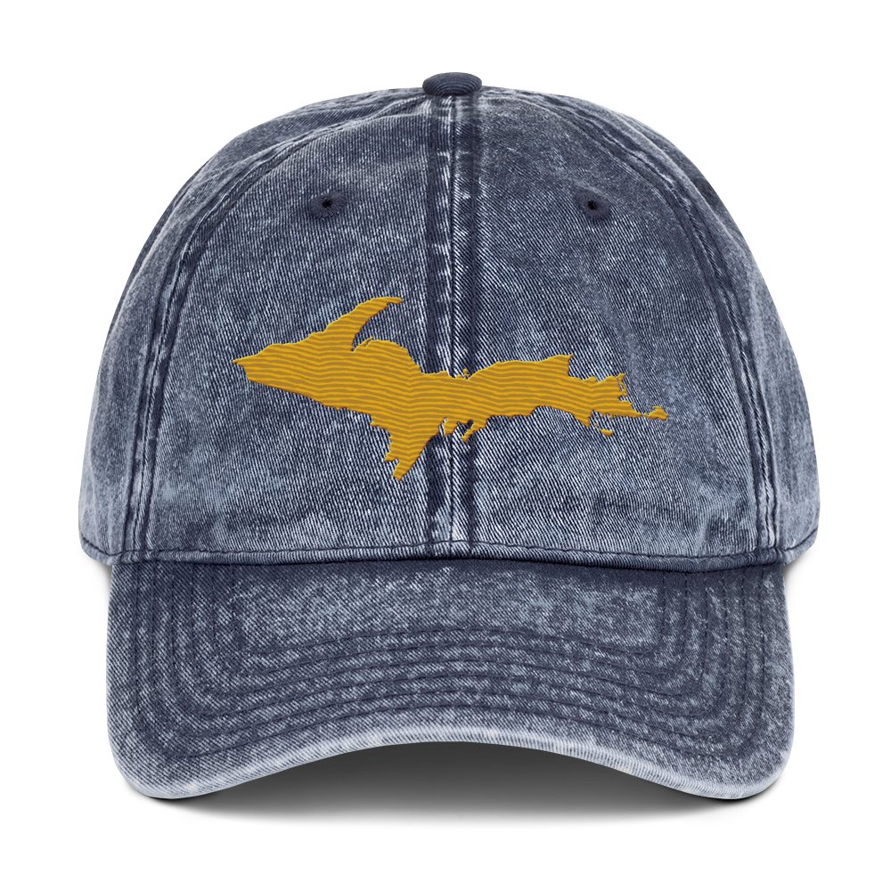 Upper Peninsula Vintage Baseball Cap | Gold