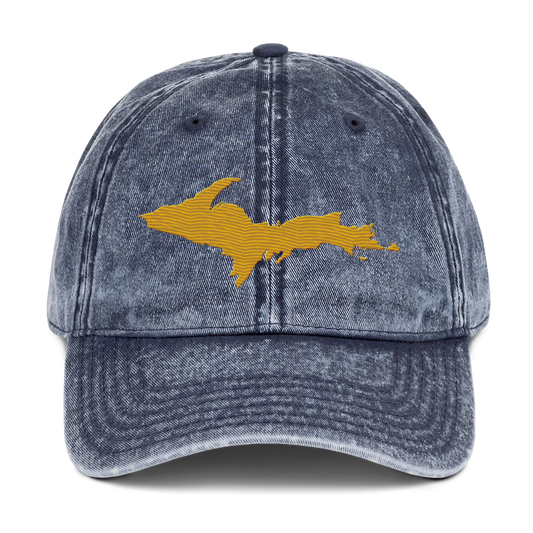 Upper Peninsula Vintage Baseball Cap | Gold