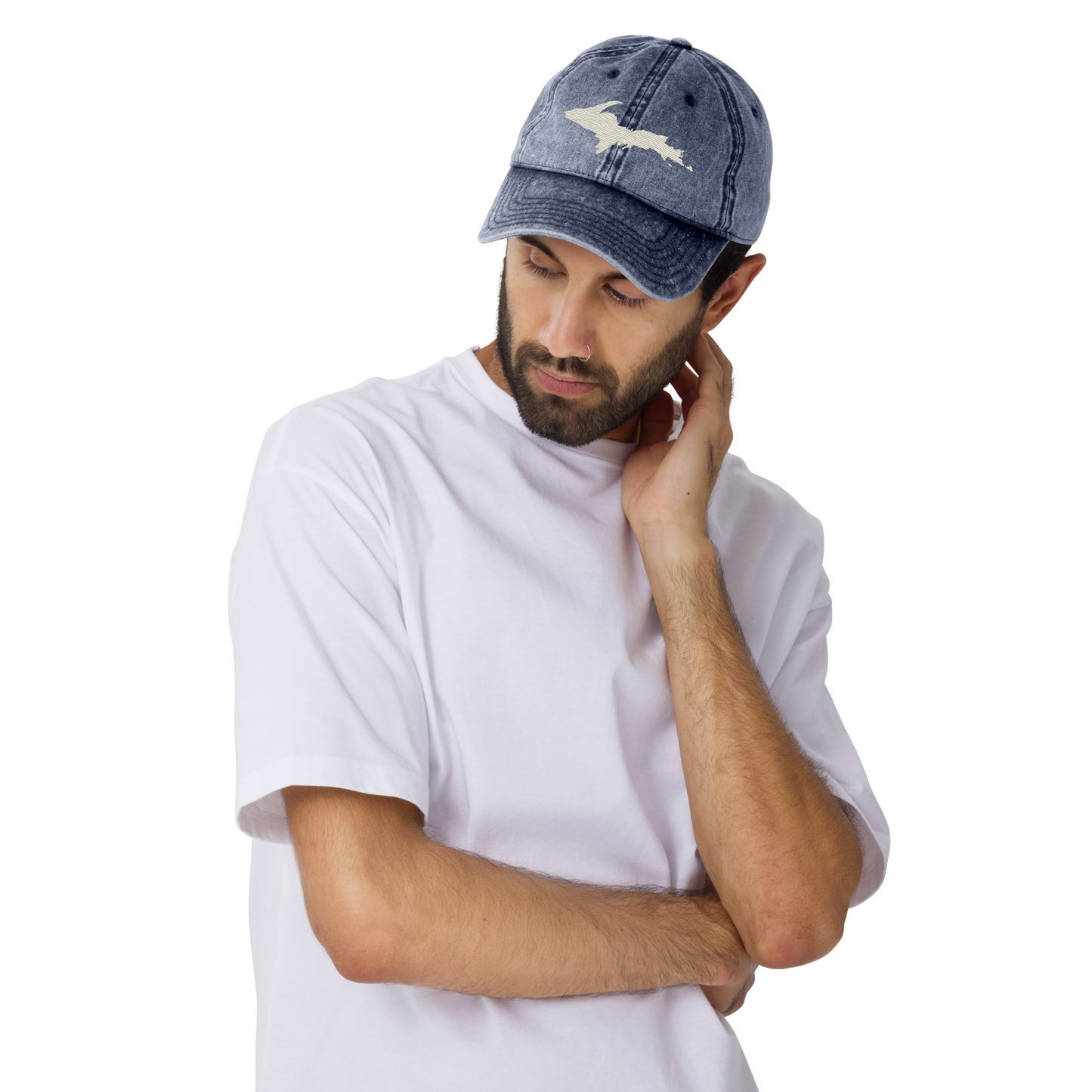 Upper Peninsula Vintage Baseball Cap | Ivory White