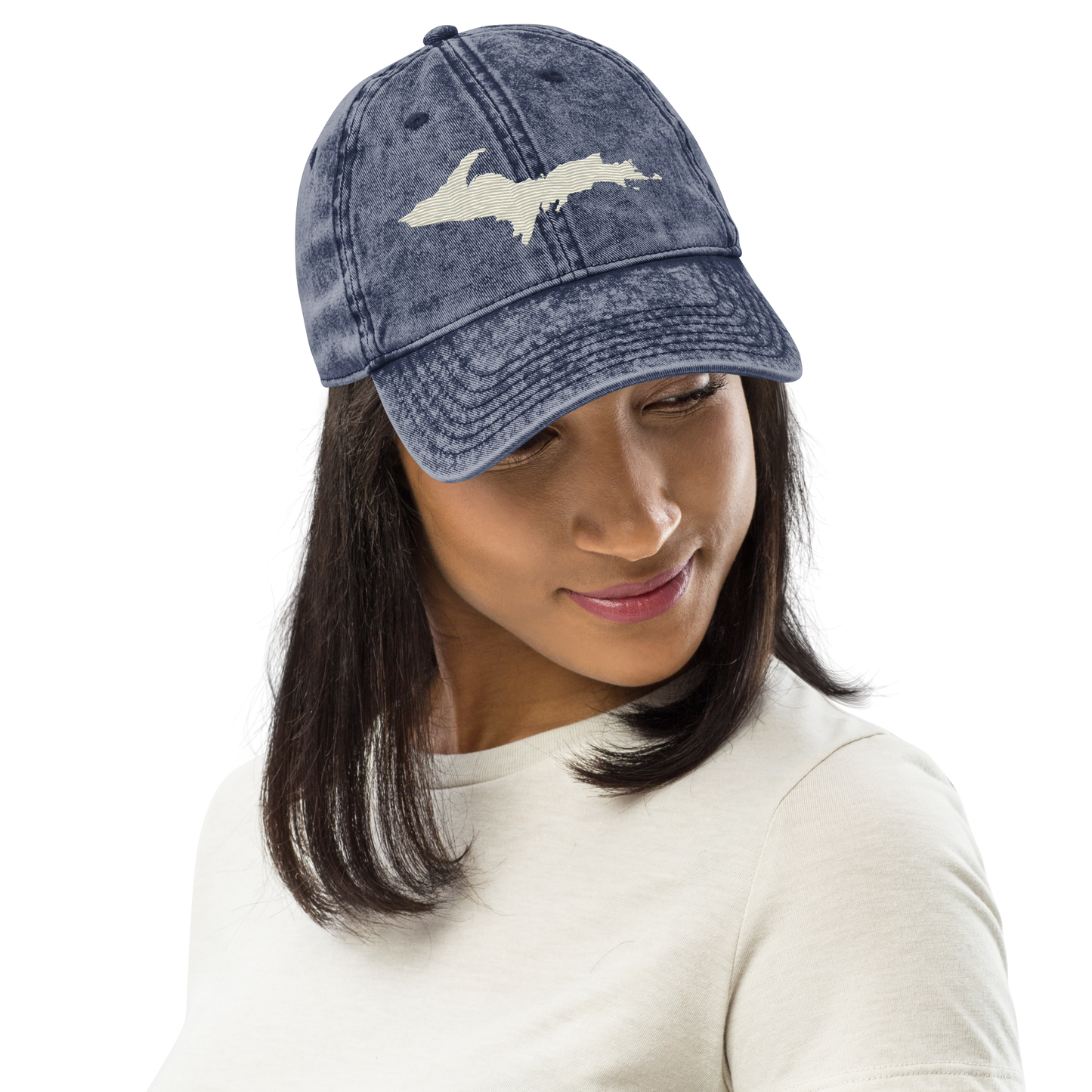 Upper Peninsula Vintage Baseball Cap | Ivory White