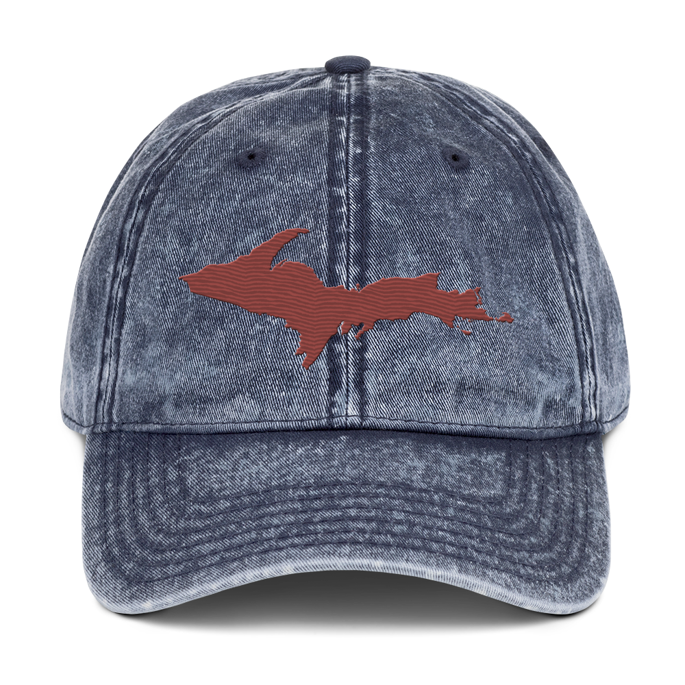 Upper Peninsula Vintage Baseball Cap | Ore Dock Red