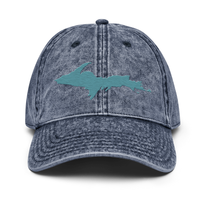 Upper Peninsula Vintage Baseball Cap | Huron Blue
