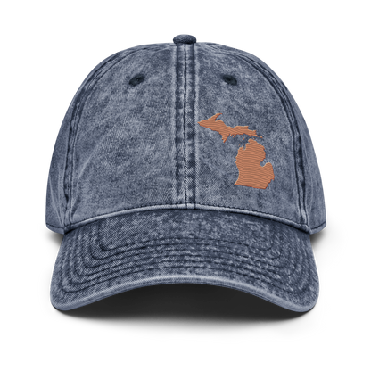 Michigan Vintage Baseball Cap | Copper Outline