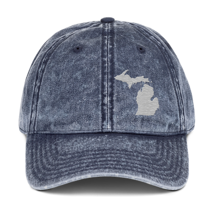 Michigan Vintage Baseball Caps | Platinum Outline