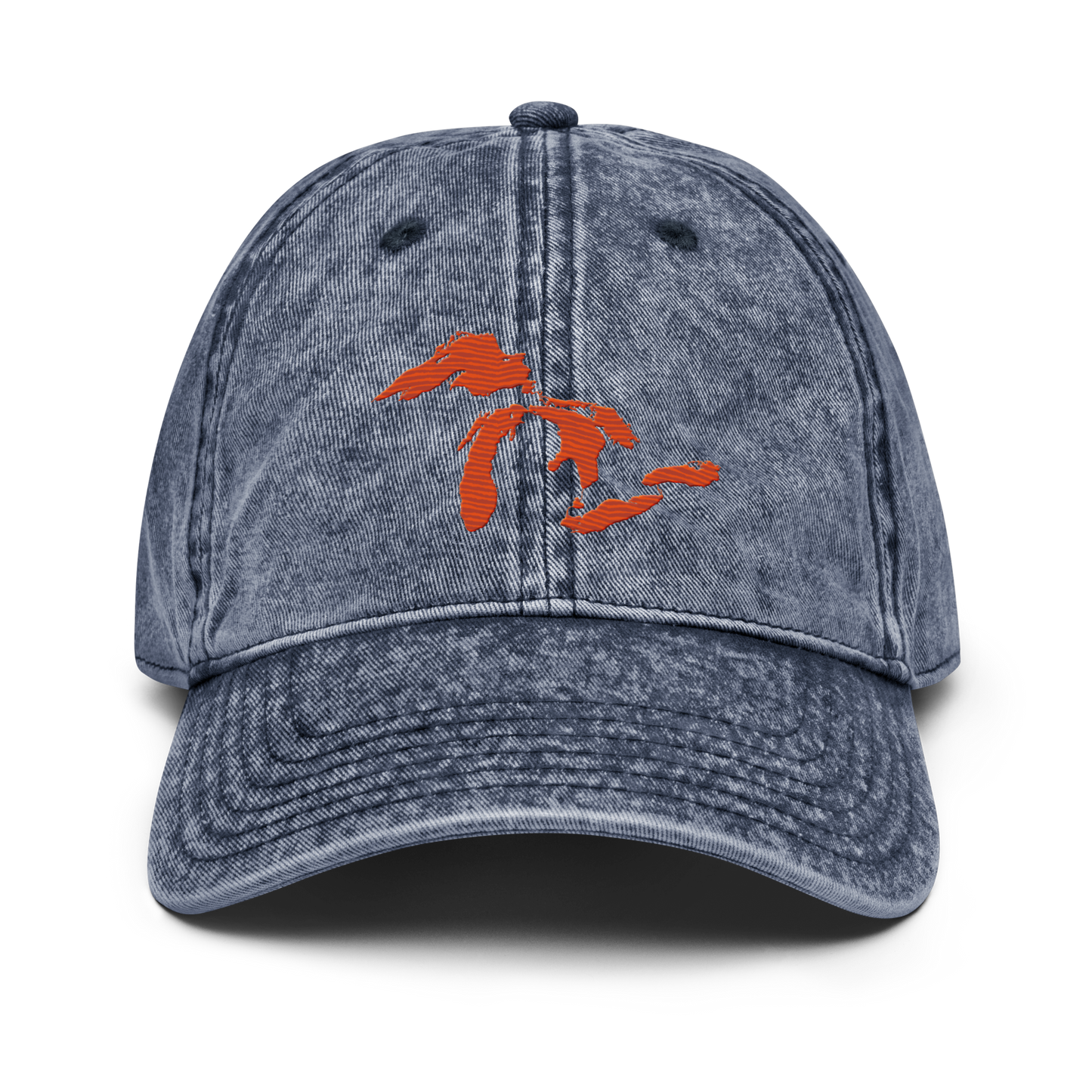 Great Lakes Vintage Baseball Cap | Maple Leaf Orange