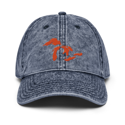 Great Lakes Vintage Baseball Cap | Maple Leaf Orange