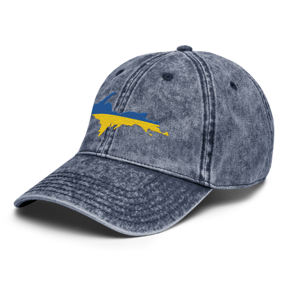 Michigan Upper Peninsula Vintage Baseball Cap (Ukraine Edition)