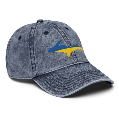 Michigan Upper Peninsula Vintage Baseball Cap (Ukraine Edition)