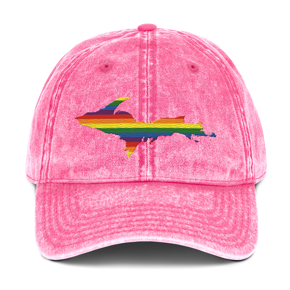 Michigan Upper Peninsula Vintage Baseball Cap (Pride Edition)