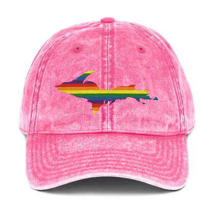 Michigan Upper Peninsula Vintage Baseball Cap (Pride Edition)