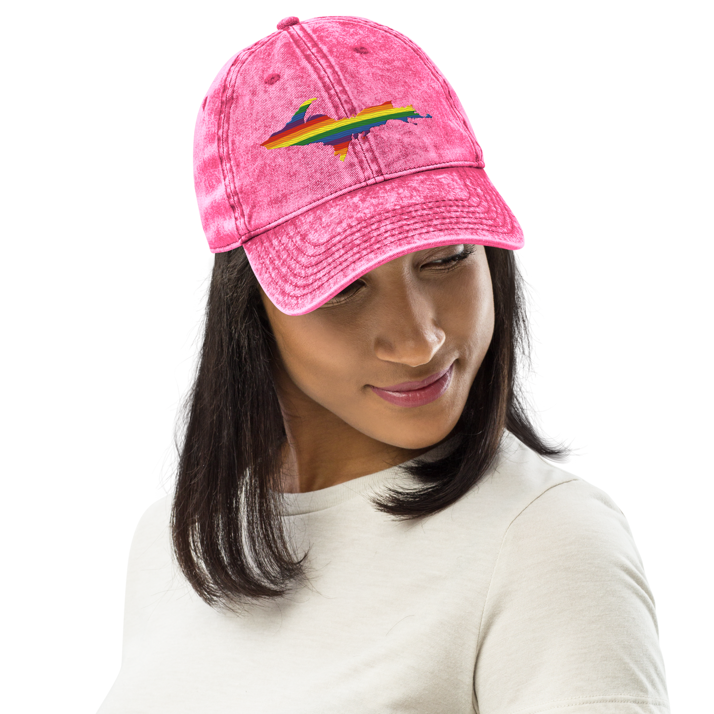 Michigan Upper Peninsula Vintage Baseball Cap (Pride Edition)