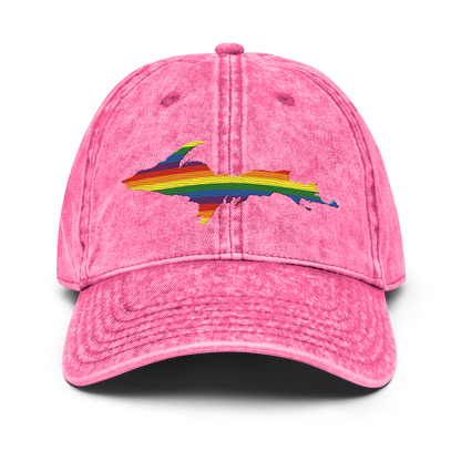 Michigan Upper Peninsula Vintage Baseball Cap (Pride Edition)