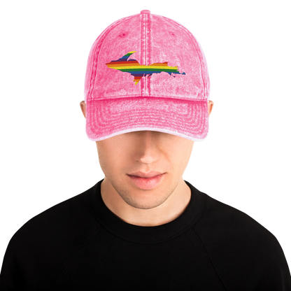 Michigan Upper Peninsula Vintage Baseball Cap (Pride Edition)