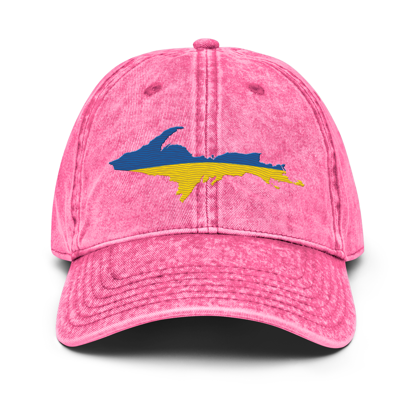 Michigan Upper Peninsula Vintage Baseball Cap (Ukraine Edition)