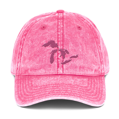 Great Lakes Vintage Baseball Cap (Apple Blossom Pink)