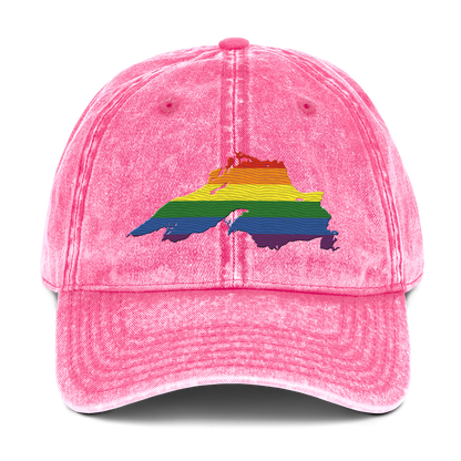 Lake Superior Vintage Baseball Cap | Rainbow Pride Edition