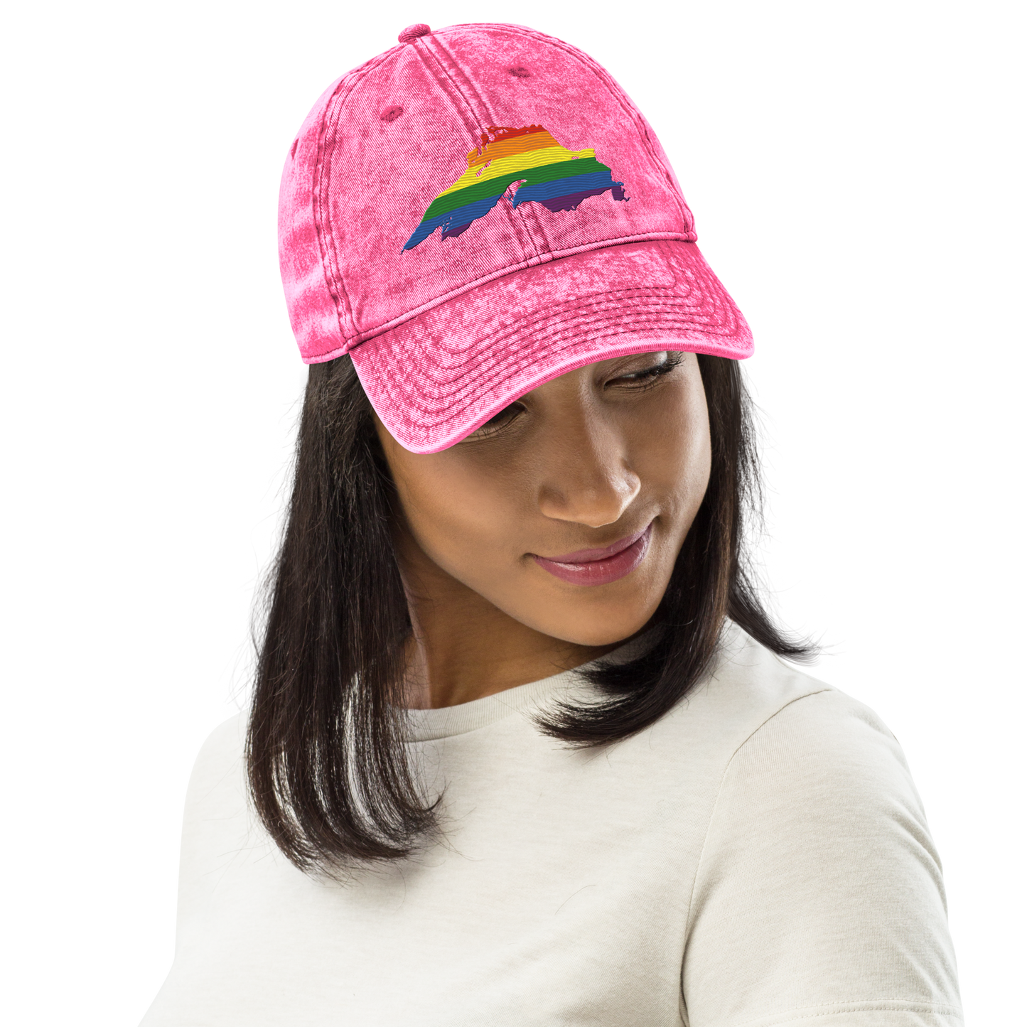 Lake Superior Vintage Baseball Cap | Rainbow Pride Edition