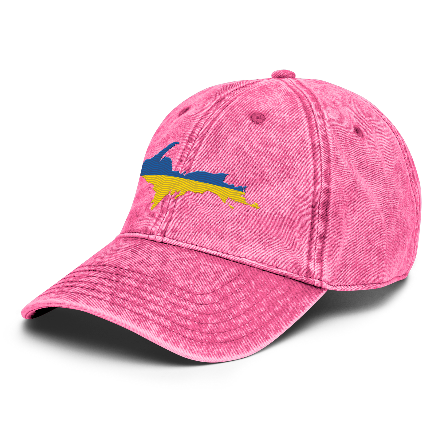 Michigan Upper Peninsula Vintage Baseball Cap (Ukraine Edition)