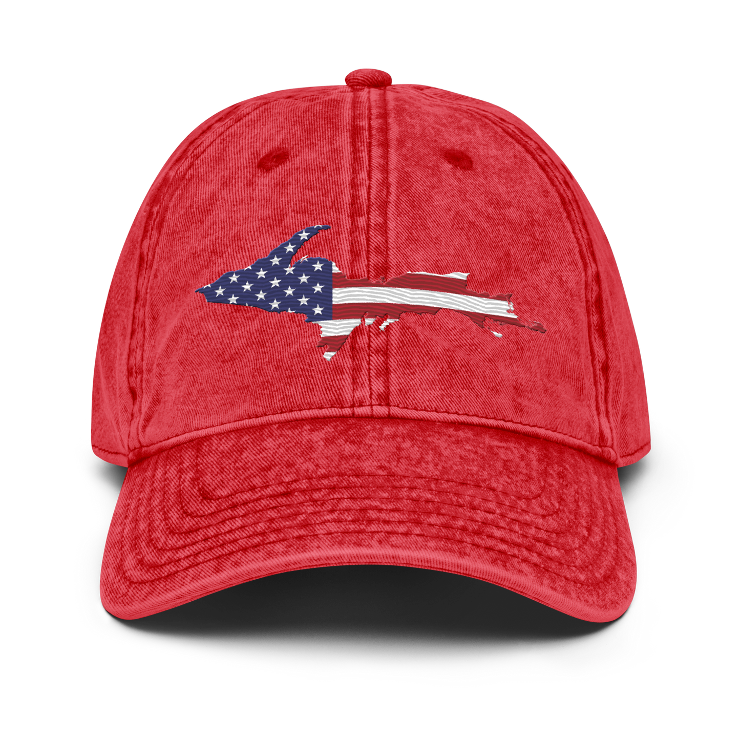 Michigan Upper Peninsula Vintage Baseball Cap (Patriot Edition)