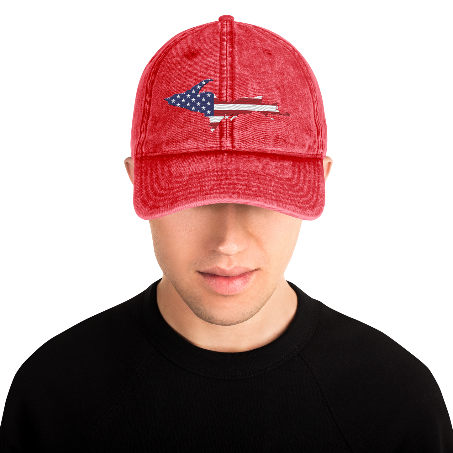 Michigan Upper Peninsula Vintage Baseball Cap (Patriot Edition)