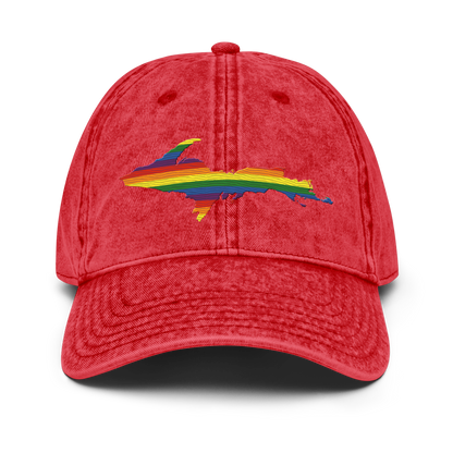 Michigan Upper Peninsula Vintage Baseball Cap (Pride Edition)