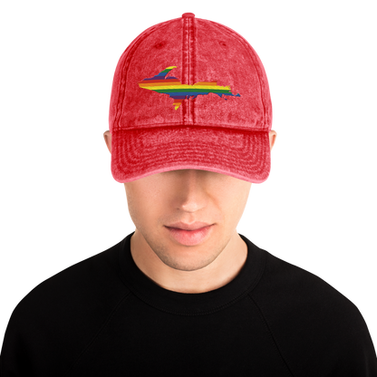 Michigan Upper Peninsula Vintage Baseball Cap (Pride Edition)