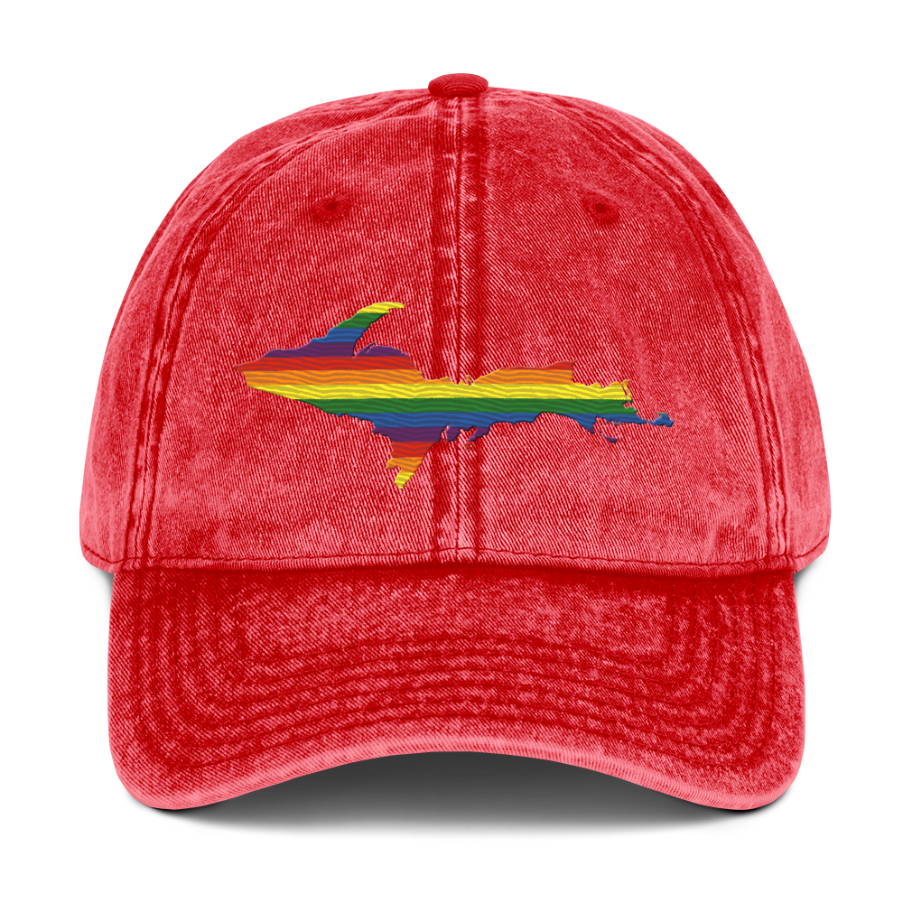 Michigan Upper Peninsula Vintage Baseball Cap (Pride Edition)