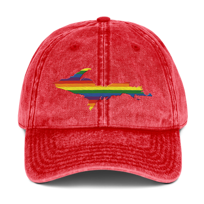 Michigan Upper Peninsula Vintage Baseball Cap (Pride Edition)