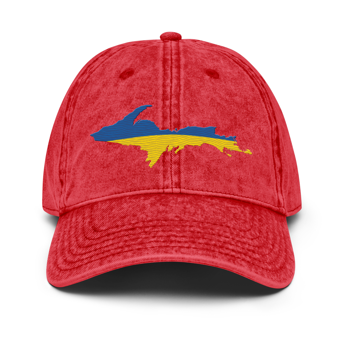 Michigan Upper Peninsula Vintage Baseball Cap (Ukraine Edition)