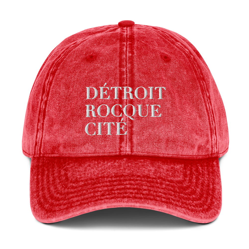 'Détroit Rocque Cité' Vintage Baseball Cap