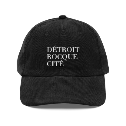 'Détroit Rocque Cité' Corduroy Cap