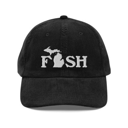 Michigan 'Fish' Corduroy Cap