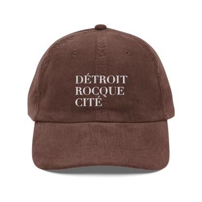 'Détroit Rocque Cité' Corduroy Cap