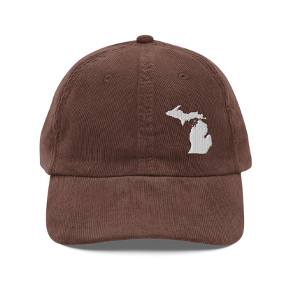 Michigan Corduroy Cap (White Outline)