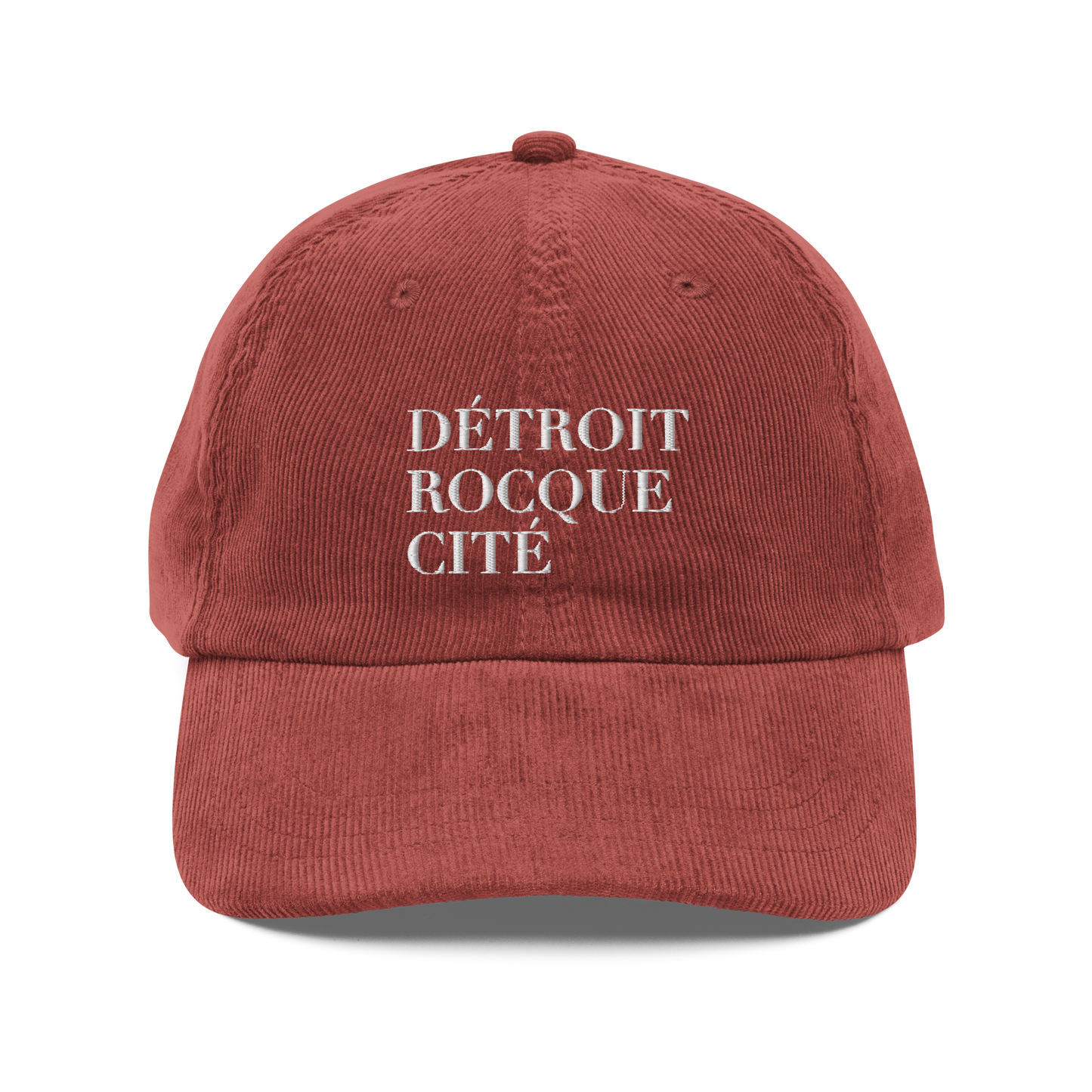 'Détroit Rocque Cité' Corduroy Cap