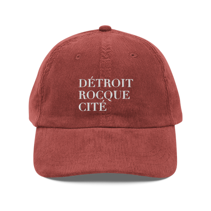 'Détroit Rocque Cité' Corduroy Cap