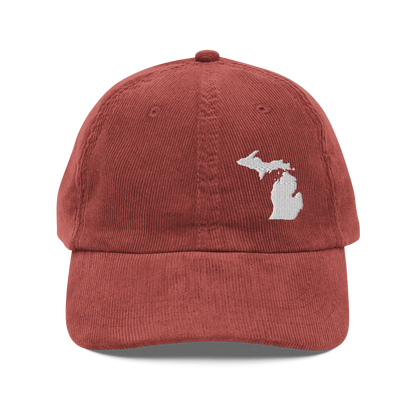 Michigan Corduroy Cap (White Outline)