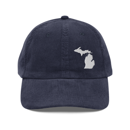 Michigan Corduroy Cap (White Outline)