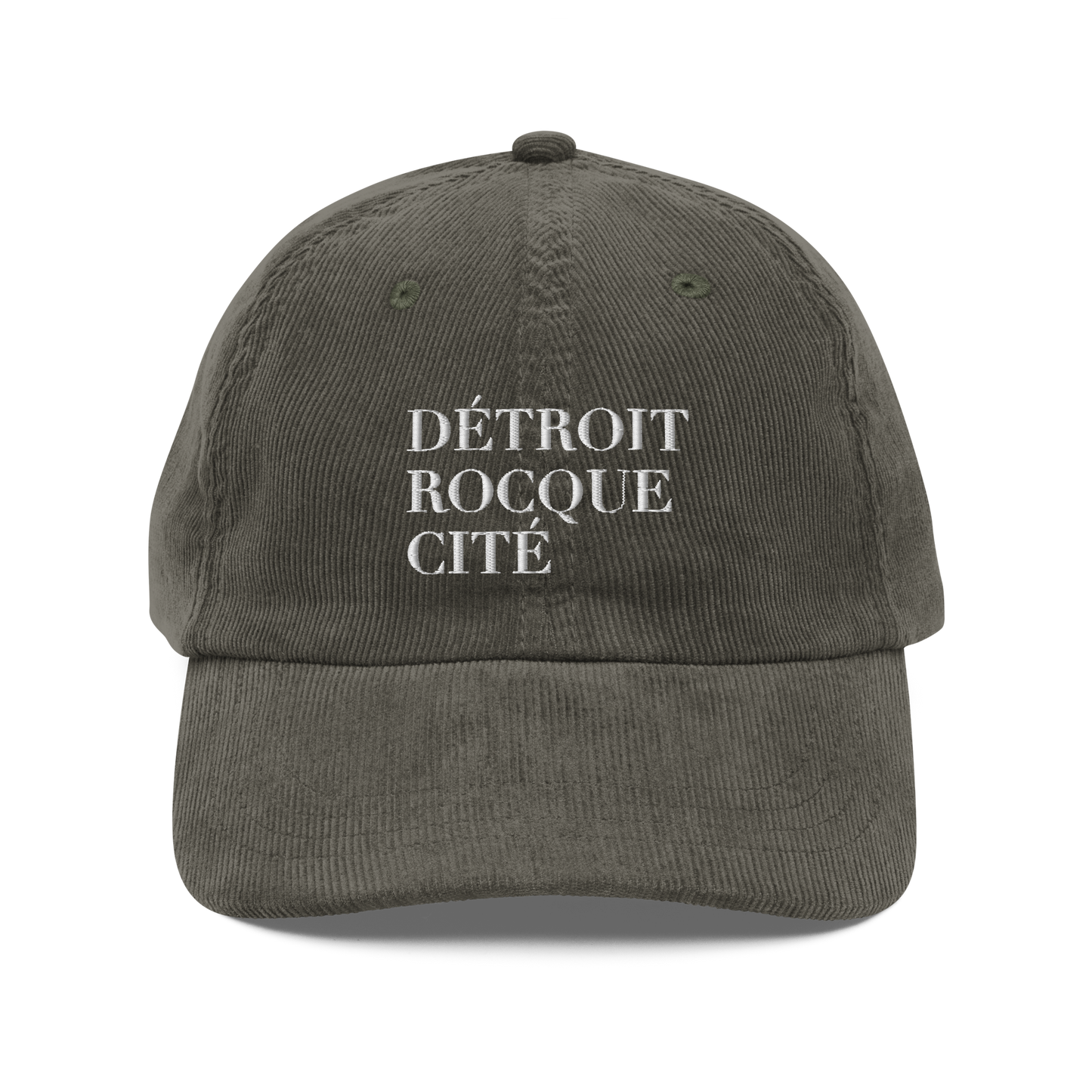 'Détroit Rocque Cité' Corduroy Cap