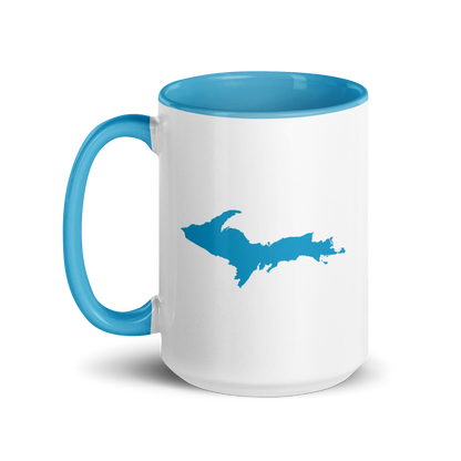 Michigan Upper Peninsula Mug | Color Accent - Blue