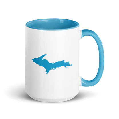 Michigan Upper Peninsula Mug | Color Accent - Blue