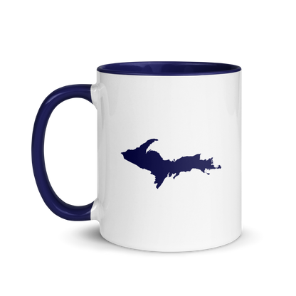 Michigan Upper Peninsula Mug | Color Accent - Navy