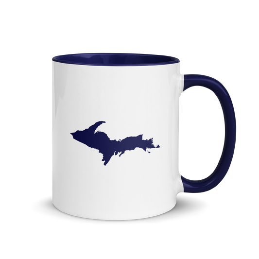 Michigan Upper Peninsula Mug | Color Accent - Navy